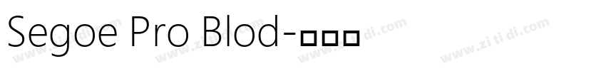 Segoe Pro Blod字体转换